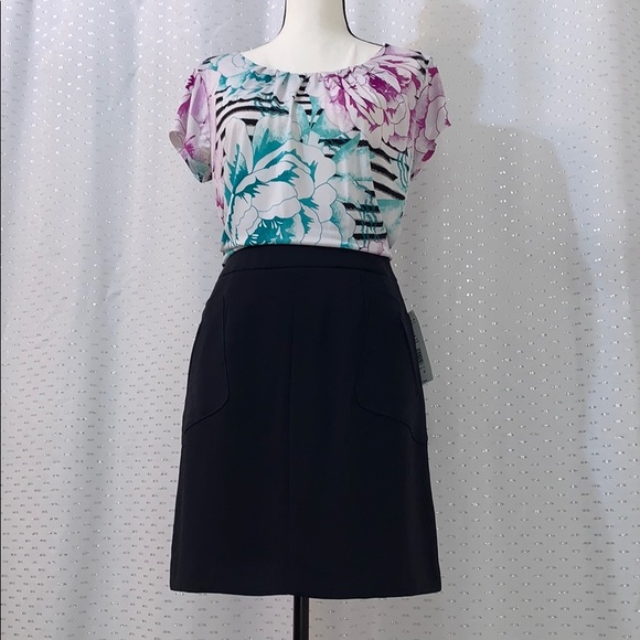 Harve Bernard Navy Blue A Line Skirt NWT - Picture 3 of 9